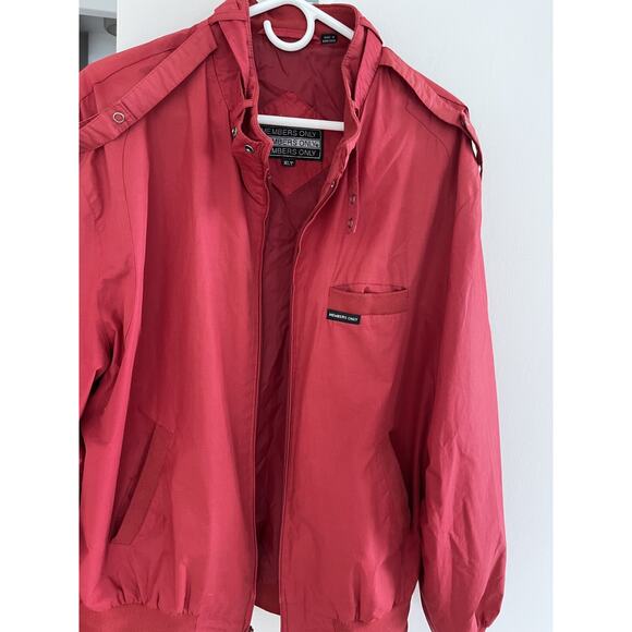 Vintage Members Only Mens XLT Red Bomber Windbreaker Jacket 28593 Y2K 80s Retro - Picture 10 of 10